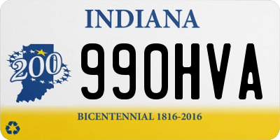 IN license plate 990HVA