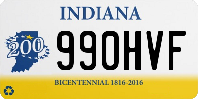 IN license plate 990HVF