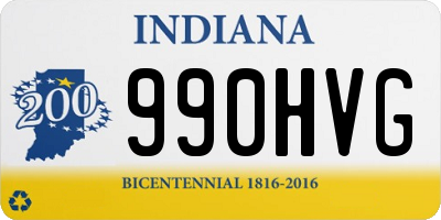 IN license plate 990HVG