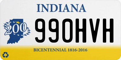 IN license plate 990HVH