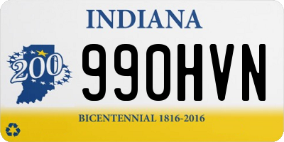 IN license plate 990HVN