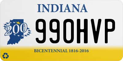 IN license plate 990HVP