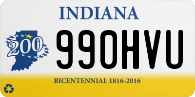 IN license plate 990HVU