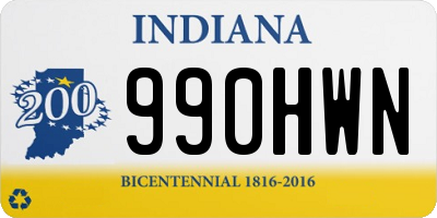 IN license plate 990HWN