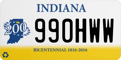 IN license plate 990HWW