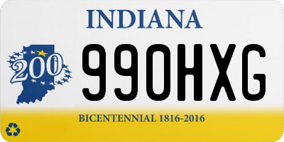 IN license plate 990HXG