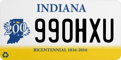 IN license plate 990HXU