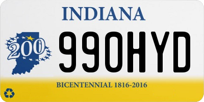 IN license plate 990HYD