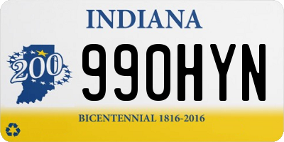 IN license plate 990HYN