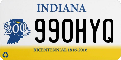 IN license plate 990HYQ