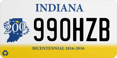 IN license plate 990HZB