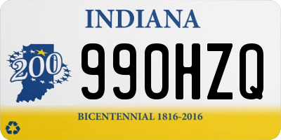 IN license plate 990HZQ