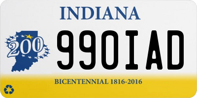 IN license plate 990IAD