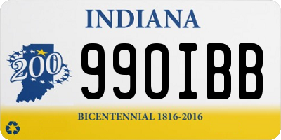 IN license plate 990IBB