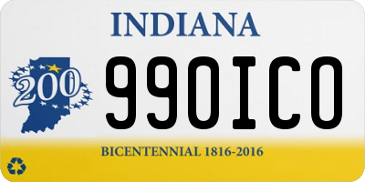IN license plate 990ICO