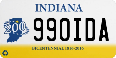 IN license plate 990IDA