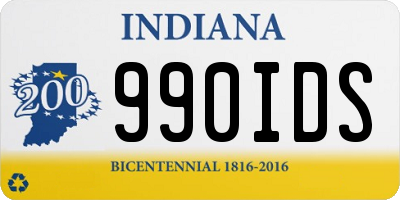 IN license plate 990IDS