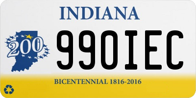 IN license plate 990IEC