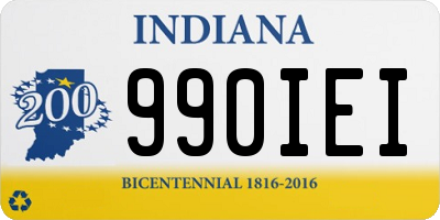 IN license plate 990IEI