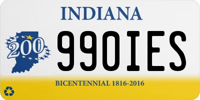 IN license plate 990IES
