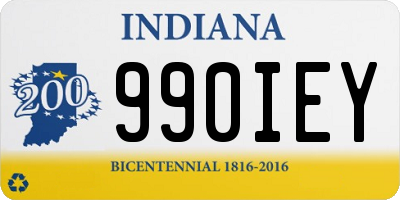 IN license plate 990IEY