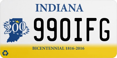 IN license plate 990IFG