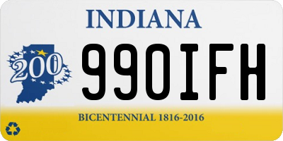 IN license plate 990IFH