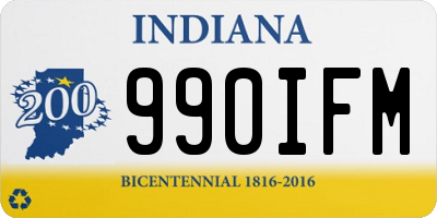 IN license plate 990IFM