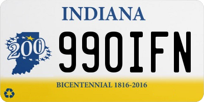IN license plate 990IFN