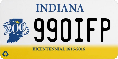 IN license plate 990IFP