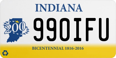 IN license plate 990IFU