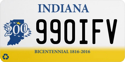 IN license plate 990IFV