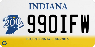 IN license plate 990IFW