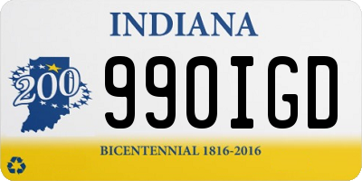 IN license plate 990IGD