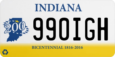 IN license plate 990IGH