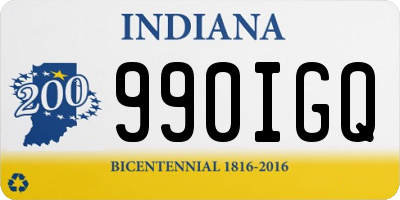 IN license plate 990IGQ