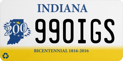 IN license plate 990IGS