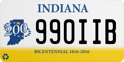 IN license plate 990IIB