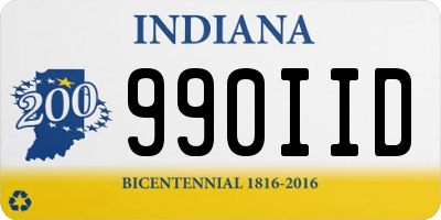 IN license plate 990IID