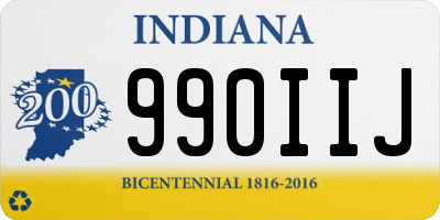 IN license plate 990IIJ