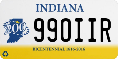 IN license plate 990IIR