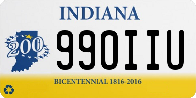 IN license plate 990IIU