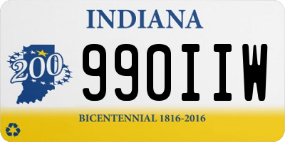 IN license plate 990IIW