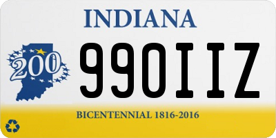 IN license plate 990IIZ