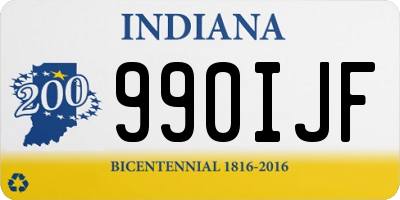 IN license plate 990IJF