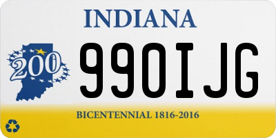 IN license plate 990IJG