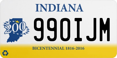 IN license plate 990IJM