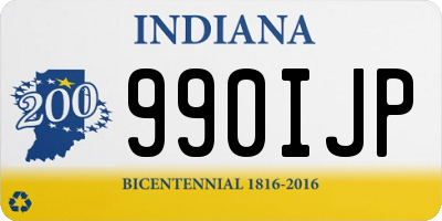 IN license plate 990IJP