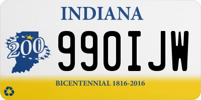 IN license plate 990IJW