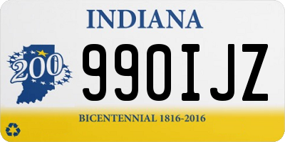 IN license plate 990IJZ